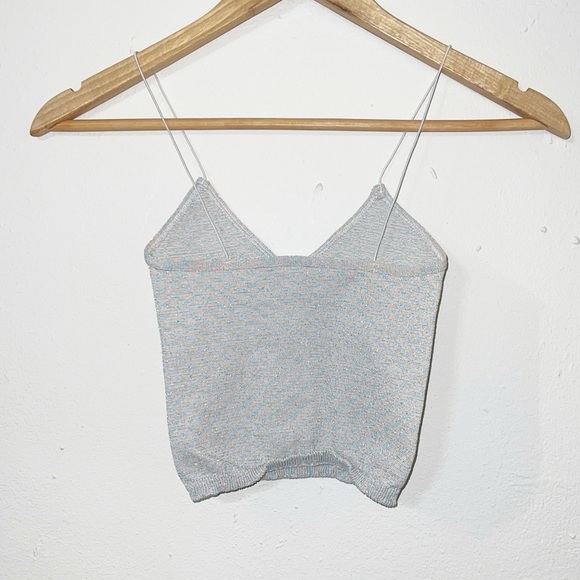 Intimately free people gray and rainbow speckled skinny strap brami crop tank - Picture 7 of 8